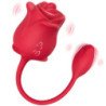 ARMONY - PINK 2 IN 1 SUCTION STIMULATOR & VIBRATOR 10 MODES WITH RED TAIL