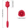 ARMONY - 3-IN-1 PINK, STIMULATOR, SUCTION AND UP&DOWN WITH RED TAIL