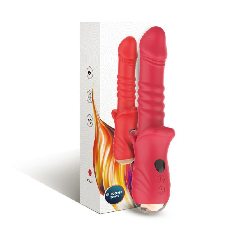 ARMONY - DILDO VIBRADOR ESTIMULANTE ROJO DE PUNTA A