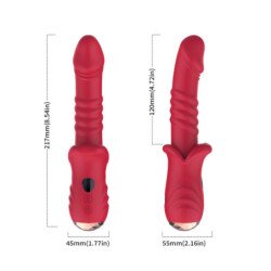 ARMONY - DILDO VIBRADOR ESTIMULANTE ROJO DE PUNTA A