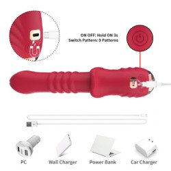 ARMONY - DILDO VIBRADOR ESTIMULANTE ROJO DE PUNTA A