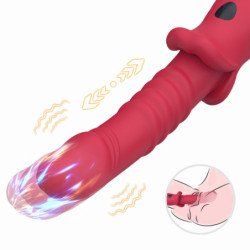 ARMONY - DILDO VIBRADOR ESTIMULANTE ROJO DE PUNTA A