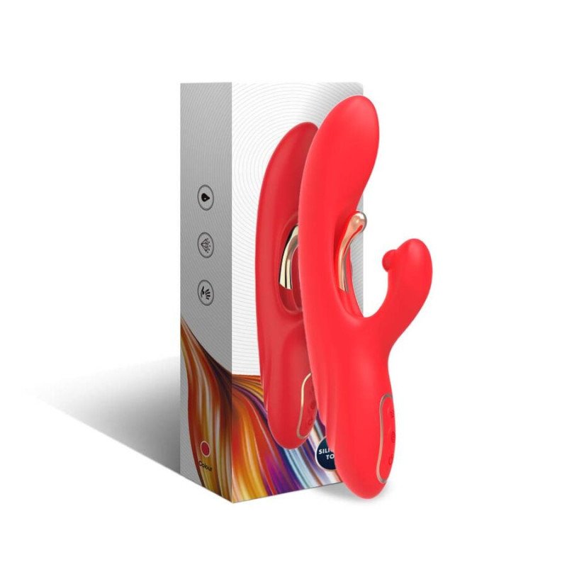 ARMONY - VIBRADOR ESTIMULADOR DEL PUNTO G Y DEL CLÍTORIS CON LENGUA OSCILANTE ROJA