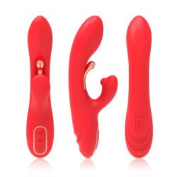 ARMONY - VIBRADOR ESTIMULADOR DEL PUNTO G Y DEL CLÍTORIS CON LENGUA OSCILANTE ROJA
