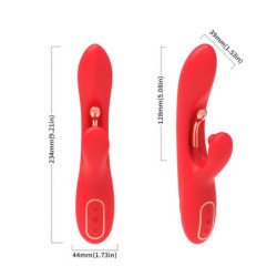 ARMONY - VIBRADOR ESTIMULADOR DEL PUNTO G Y DEL CLÍTORIS CON LENGUA OSCILANTE ROJA