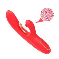 ARMONY - VIBRADOR ESTIMULADOR DEL PUNTO G Y DEL CLÍTORIS CON LENGUA OSCILANTE ROJA