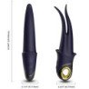 ARMONY - VIBRADOR DE DOBLE CABEZAL SOMBRA AZUL PARA JUGUETES