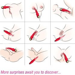 ARMONY - VIBRADOR DE DOBLE CABEZAL SOMBRA ROJO PROVOCADOR