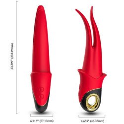 ARMONY - VIBRADOR DE DOBLE CABEZAL SOMBRA ROJO PROVOCADOR