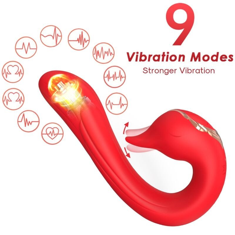 ARMONY - VIBRADOR DELFIN MULTIPOSICIÓN Y CON EFECTO DE CALOR ROJO