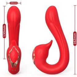 ARMONY - VIBRADOR DELFIN MULTIPOSICIÓN Y CON EFECTO DE CALOR ROJO