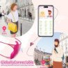 ARMONY - BRAGUITAS VIBRADORAS CON FORMA DE ABEJA PARA EL PUNTO G, COLOR FUCSIA - APLICACIÓN GRATUITA