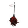 SERIE DE FANTASÍAS FETICHE - PLUMAS TRAVIESAS NEGRAS Y ROJAS PARA COSQUILLAS