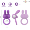 INTENSO - ANILLO VIBRATORIO PARA PENE HOPPS CON ESTIMULACIÓN CLITORAL MORADO
