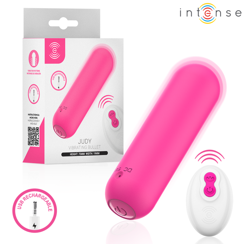 INTENSO - JUDY BALA VIBRADORA RECARGABLE CON CONTROL REMOTO ROSA