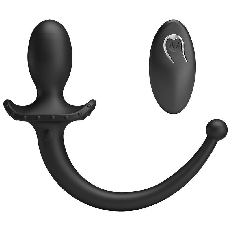 MR PLAY - VIBRADOR ANAL Y PERINEAL INALÁMBRICO CON CONTROL REMOTO, COLOR NEGRO