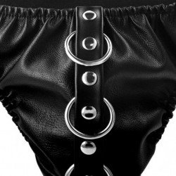 OSCURIDAD - TANGA DE SUMISIÓN CON CADENA METÁLICA
