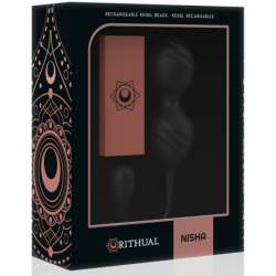 RITHUAL - BOLAS DE KEGEL VIBRATORIAS RECARGABLES NISHA NEGRAS