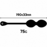 RITHUAL - BOLAS DE KEGEL VIBRATORIAS RECARGABLES NISHA NEGRAS