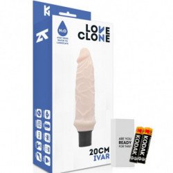 LOVECLONE - VIBRADOR AUTOLUBRICANTE IVAR 20 CM -O- 3,7 CM