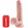 KING COCK - DILDO 3D CON BOLAS OSCILANTES DE 20,3 CM
