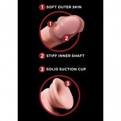 KING COCK - DILDO 3D CON BOLAS OSCILANTES DE 20,3 CM