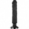 BASECOCK - VIBRADOR REALISTA 2 EN 1 NEGRO 20 CM -O- 4 CM