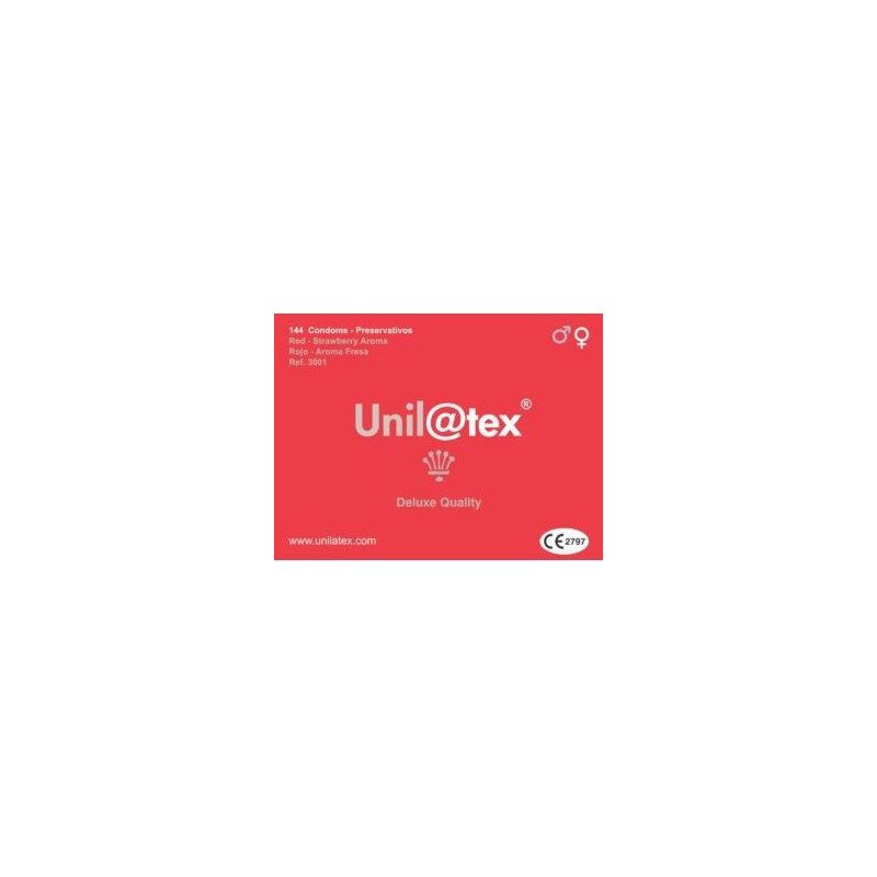 UNILATEX - PRESERVATIVOS ROJOS/FRESA 144 UDS