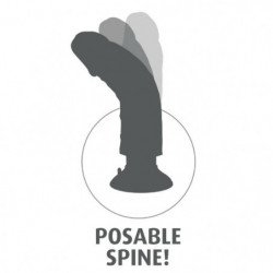 KING COCK - PENE VIBRADOR DE 17,78 CM CON TESTÍCULOS DE CARNE
