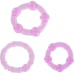 SEVEN CREATIONS - JUEGO TRES ANILLOS PENE LILA