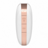 SATISFACTOR - ESTIMULADOR Y VIBRADOR DE PULSO DE AIRE CON FORMA DE TRIÁNGULO DE AMOR, BLANCO