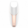 SATISFACTOR - ESTIMULADOR Y VIBRADOR DE PULSO DE AIRE CON FORMA DE TRIÁNGULO DE AMOR, BLANCO