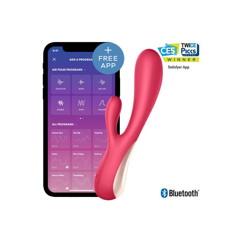 SATISFYER - MONO FLEX ROJO CON APP
