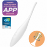 SATISFACTOR - VIBRADOR DE CLÍTORIS CON PUNTA GIRATORIA DE PLACER BLANCO