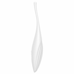 SATISFACTOR - VIBRADOR DE CLÍTORIS CON PUNTA GIRATORIA DE PLACER BLANCO