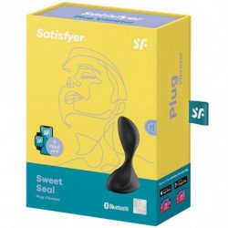 SATISFACTOR - APLICACIÓN DE TAPÓN VIBRATORIO SWEET SEAL NEGRO