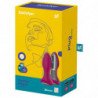 SATISFACTOR - ENCHUFE ROTATORIO 2+ ENCHUFE VIBRATORIO APLICACIÓN ROJO