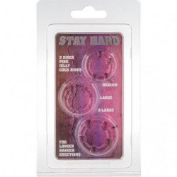 SIETE CREACIONES - CONJUNTO DE TRES ANILLOS ROSAS PARA EL PENE