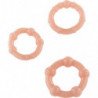 SIETE CREACIONES - CONJUNTO DE TRES ANILLOS DE PIEL PARA EL PENE