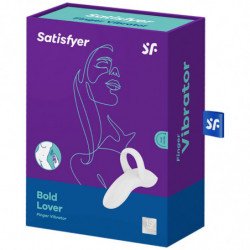 SATISFACTOR - VIBRADOR DE DEDO BOLD LOVER BLANCO
