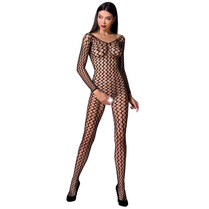 PASIÓN - BODY STOCKING PARA MUJER BS068 NEGRO TALLA ÚNICA
