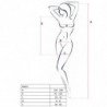 PASSION - WOMAN BS025 BODYSTOCKING ESTILO VESTIDO BLANCO TALLA UNICA