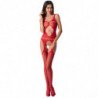 PASSION - WOMAN BS057 BODYSTOCKING ROJO TALLA UNICA