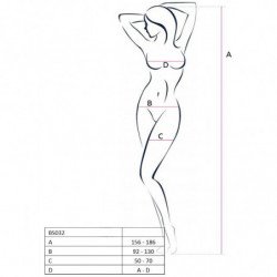 PASIÓN - MUJER BS032 BODY STOCK ROJO TALLA ÚNICA