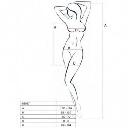 PASSION - WOMAN BS027 BODYSTOCKING ESTILO VESTIDO NEGRO TALLA UNICA
