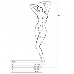 PASSION - WOMAN BS017 BODYSTOCKING BLANCO TALLA UNICA