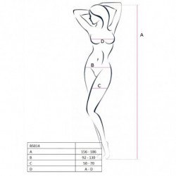 PASSION - WOMAN BS014 BODYSTOCKING BLANCO TALLA UNICA