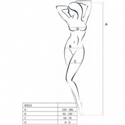 PASIÓN - MUJER BS013 BODY STOCKING BLANCO TALLA ÚNICA
