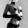 BIJOUX - CUBREPEZONES BRILLANTES BURLESQUE CON LAZO