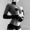 BIJOUX - CUBREPEZONES NEGROS BURLESQUE